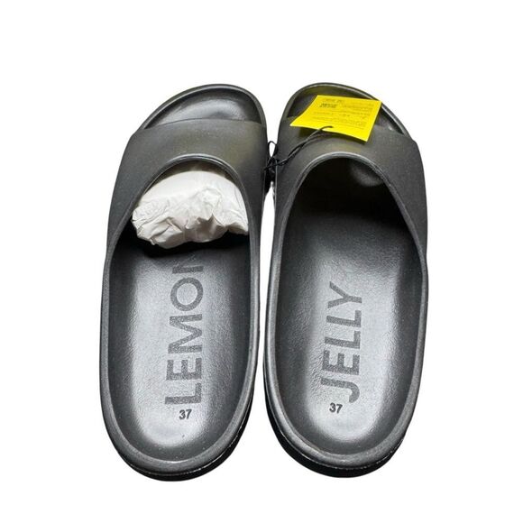 New With Box Lemon Jelly Sandals Azalea Women's 6.5-7M EU37 Black Slide - Picture 4 of 11